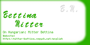 bettina mitter business card